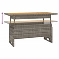 thumbnail image 3 of vidaXL Garden Table Grey 100x50x43/63 cm Solid Wood Acacia&Poly Rattan, 3 of 4