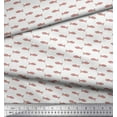 thumbnail image 2 of Soimoi Red Cotton Duck Fabric Fish Ocean Print Fabric by the Yard 56 Inch Wide, 2 of 3