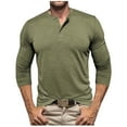 thumbnail image 1 of pstuiky Camisas de invierno de manga larga para hombre, Camisas casuales de color liso con botones y manga larga y cuello redondo para hombre salir tops xxl, 1 of 5