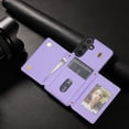 thumbnail image 4 of Allytechgroup Chic Case for Samsung Galaxy A54 5G for Girls Women, With Card Holder Detachable Shoulder Strap Premium PU Leather Design Stand Shockproof Protective Phone Wallet Case, Purple, 4 of 8