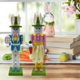 thumbnail image 2 of Daily Mix Store 12 Easter Nutcracker Decorations, Wooden Nutcracker Easter Bunny Decor, Indoor Decorations for Table, Spring Decor for Home, Rabbit, Egg Figuring for Home and Office, 2 of 9