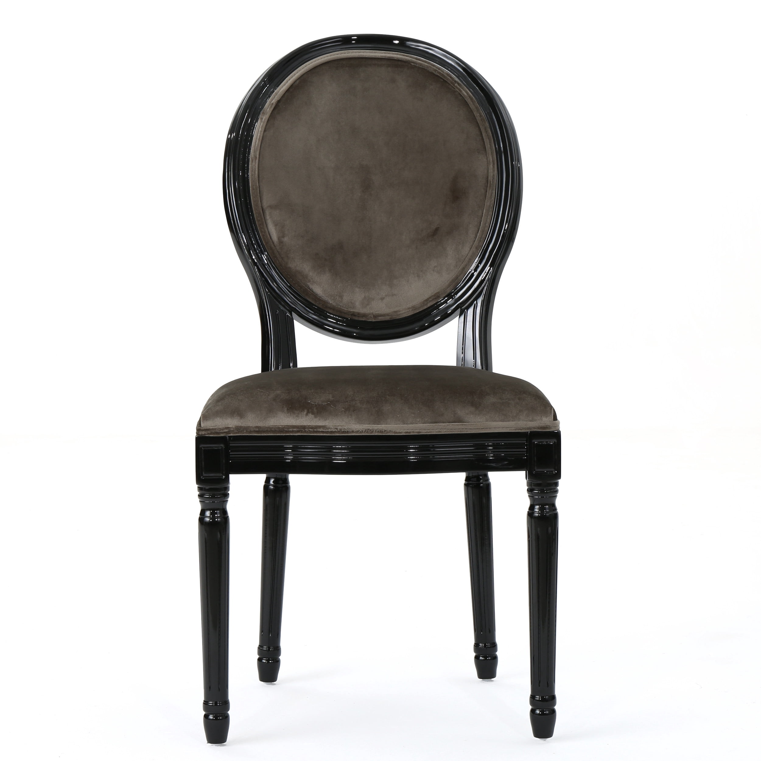 Noble House Max Indoor Contemporary Velvet Dining Chairs, Set of 4, Gray