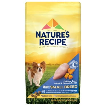 Nature′S Recipe Grain Free Small Breed Chicken, Sweet Potato & Pumpkin Recipe Dry Dog Food, 4 Lb. Bag