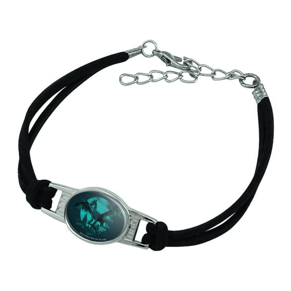 Harry Potter Thestral Novelty Suede Leather Metal Bracelet