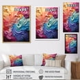 thumbnail image 4 of Designart "Radiant Spectrum Opt Art painting I" Abstract Floater Framed Wall Decor, 4 of 7