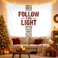 thumbnail image 3 of Follow the Light Typography Against White Background, Inspirational Rustic for Faith Lovers, Christian Wall Art Decor, Easter Gift Tapestry Wall Hanging for Bedroom and Living Room, 3 of 7