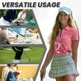 thumbnail image 6 of COEQINE Short Sleeve Golf Shirts for Women 1/4 Zip Quick Dry Fit Tennis Activewear Female Gnome Leprechaun Print Workout Moisture Wicking Golf Tops for St. Patrick's Day, L, 6 of 7