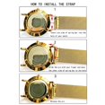 thumbnail image 5 of Correa de Malla de Reloj ZHAOCHENG Acero Inoxidable Dorado 12 a 24 mm, 5 of 5