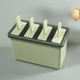 thumbnail image 5 of Jiyike 4 Cavities Ice Mold Maker Ice Cream Popsicle Mold Trays Reusable Plastic Mold (Green), 5 of 10