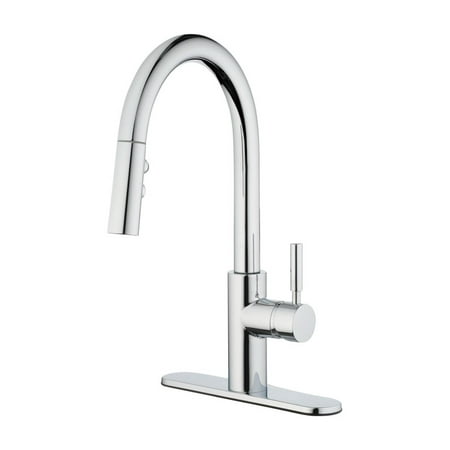 Oakbrook 4877312 Vela Pull-Down One Handle Chrome Pulldown Kitchen Faucet