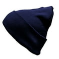 thumbnail image 4 of Daily Knited Plain Beanie - Stay Warm Stylish Stretchy Soft Beanie Hats for Men and Women, 12 inch, Navy, 4 of 7