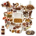 thumbnail image 3 of 35pcs-100pcs Brown Animal Stickers Autumn Food Stickers Coffee Decoration Animal Stickers for Laptops Notebooks Suitcases, 3 of 8
