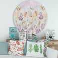 thumbnail image 2 of Designart 'Blossoming Pastel Tones Flowers' Traditional Circle Metal Wall Art 29x29 - Disc of 29, 2 of 5