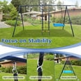 thumbnail image 6 of Swing Sets for Backyard, SHINPT 6 in 1 Multifunction Swing Set for Kids, Heavy Duty A-Frame Metal Swing Set with Climbing Ladder, Climbing Net, Trapeze bar, Hammock Swing, Belt Swing, Basketball hoop, 6 of 8