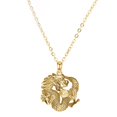 thumbnail image 3 of Collier Dragon Nouvel An 2024 Incrusté Dragon Doré Pendentif Chinois P8F8, 3 of 8