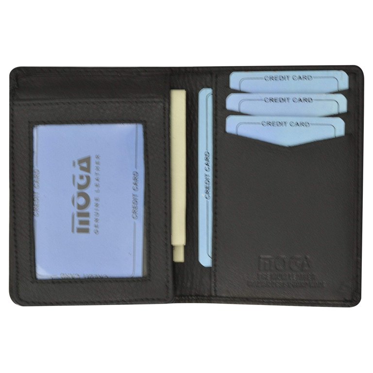Moga Handmade Leather L Shape Bifold ID Card Holder Wallet 90139