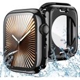 thumbnail image 1 of XiHAMA 2 in 1 Waterproof Case Compatible with Apple Watch Screen Protector 44mm SE 2nd Gen Series 6 5 4, 360 Protective Glass Face Cover Hard PC Bumper + Back Frame for Watch Accessories, 1 of 7