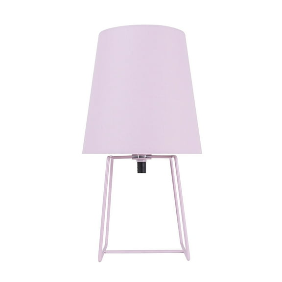 Aspen Creative 40172-51, 13" High Transitional Metal Accent Table Lamp, Pink Painted Finish and Empire Shaped Lamp Shade in Pink, 7" Wide