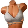 thumbnail image 4 of 6 pcs Wire Free Gym Light Padded Raceback Cotton Sports Bra B C D Cup (34C), 4 of 5