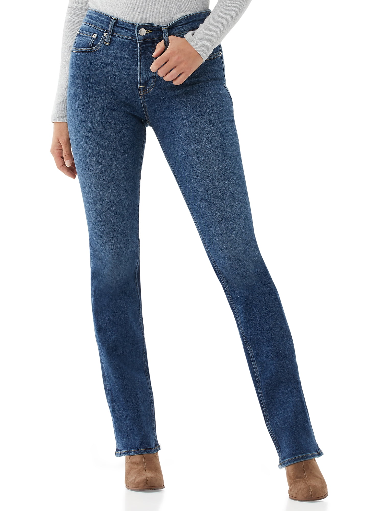 Free Assembly - Free Assembly Women's Essential Mid-Rise Bootcut Jeans ...