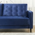 thumbnail image 3 of Ember Interiors Benton Sofa Couch, Navy Velvet, 3 of 12