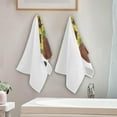 thumbnail image 4 of Watercolor Orange Pumpkin 2 PCS Hand Towels for Bathroom, Autumn Sunflower Kitchen Towel Ultra Soft and Absorbent Decorative Fingertip Face Bath Towels for Spa & Hotel, 28.3"x 14.4", 4 of 5