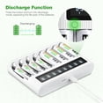 thumbnail image 6 of EBL 4-Pack Rechargeable AA Batteries (NiMH 2800mAh  1100mAh) AAA Batteries + Smart LCD 8 Bay Battery Charger, 6 of 8