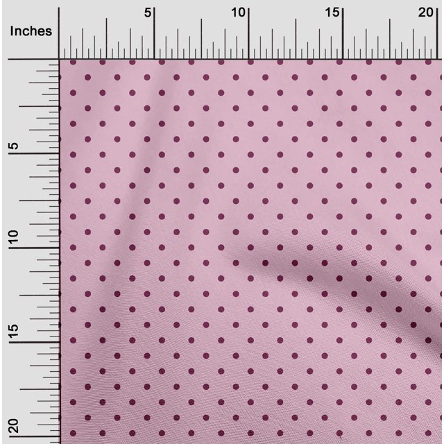 oneOone Cotton Silk Fabric Polka Dots Print Sewing Fabric BTY 42 Inch Wide