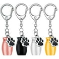 thumbnail image 1 of Fiudx Llavero con Urna para Mascotas, Recuerdo de Cenizas de Perro, Elegante Recuerdo con Huella de Pata, de Acero Inoxidable, Duradero y Resistente Al Desgaste, Compañero de Viaje, Juego de 2 Piezas, 1 of 2