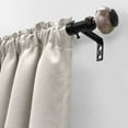 thumbnail image 2 of Lumi 3/4" Natural Marble Single Curtain Rod Set, Matte Black, 36"-66", 2 of 5