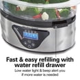 thumbnail image 3 of Hamilton Beach Digital Electric Food Steamer & Rice Cooker for Quick, Healthy Cooking with Stackable Three-Tier Bowls for Vegetables and Seafood, 8.2, 3 of 8
