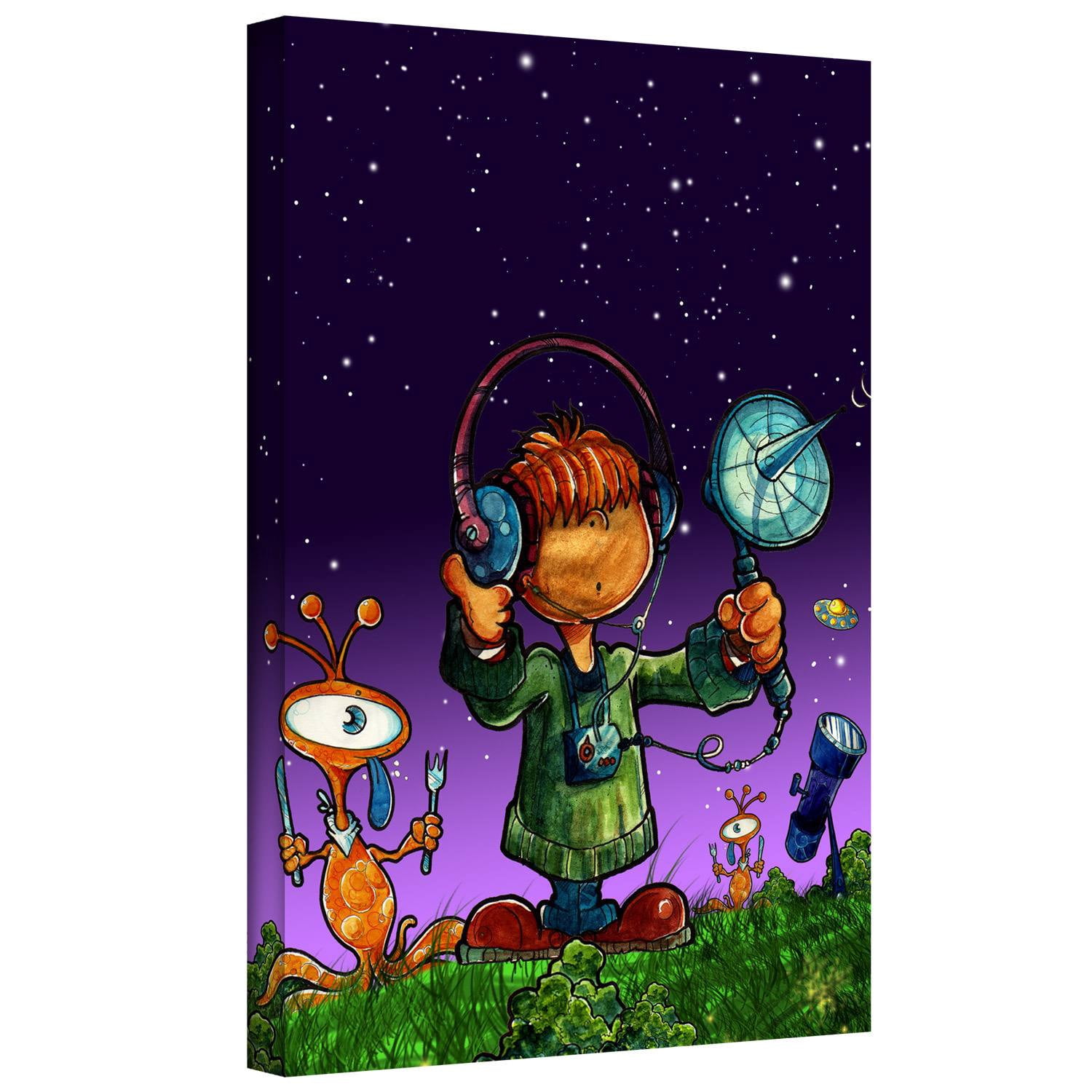 Luis Peres "Ufo Kid 4" Gallery-Wrapped Canvas
