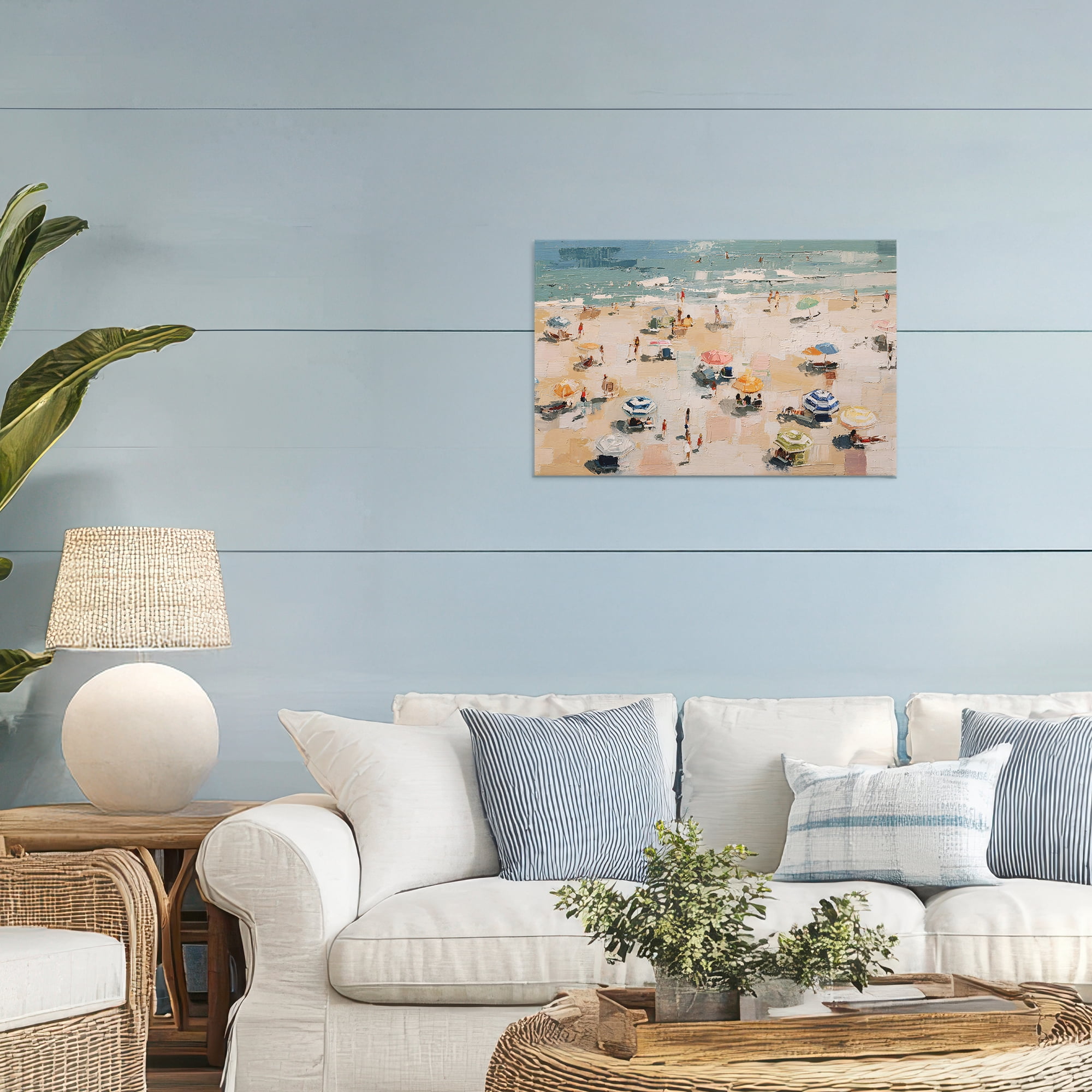 Stupell Industries Summer Beachgoers Expression Canvas Wall Art, design by Jacky Ngan