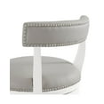 thumbnail image 5 of Alaterre Furniture Hanover Swivel Low Back Bar Height Bar Wood Stool, White and Gray, 5 of 9