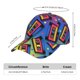 thumbnail image 2 of Fotbe Vintage Audio Cassettes Gorro Clásico de Béisbol, Gorra Ajustable con Broche Snapback, Gorro de Exterior de Algodón Suave, 2 of 6