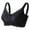 Black, variant on Women's Comfort Front Zip Wireless Bra - Soft Lifting Shaping Adjustable Support Bra for Daily & Fitness Black 34