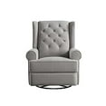 thumbnail image 3 of Westwood Design Amelia Traditional Fabric USB Glider and Recliner in Charcoal, 3 of 6