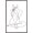 Barnwood Framed Version, variant on Woman - Continuous Line Drawing Wall Poster, 14.725" x 22.375"