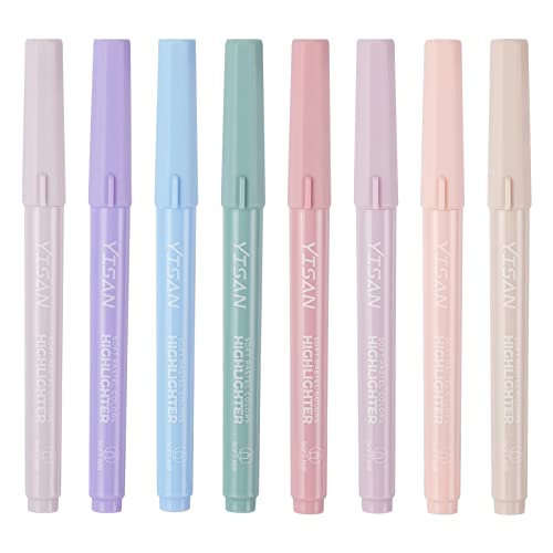 YISAN Pastel Highlighters,Soft Chisel Tip Bible Highlighter Pens No