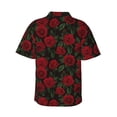 thumbnail image 3 of Daiia Rose Hawaiian Shirt for Men Gentle Cotton Regular Short Sleeve Casual-Medium, 3 of 9