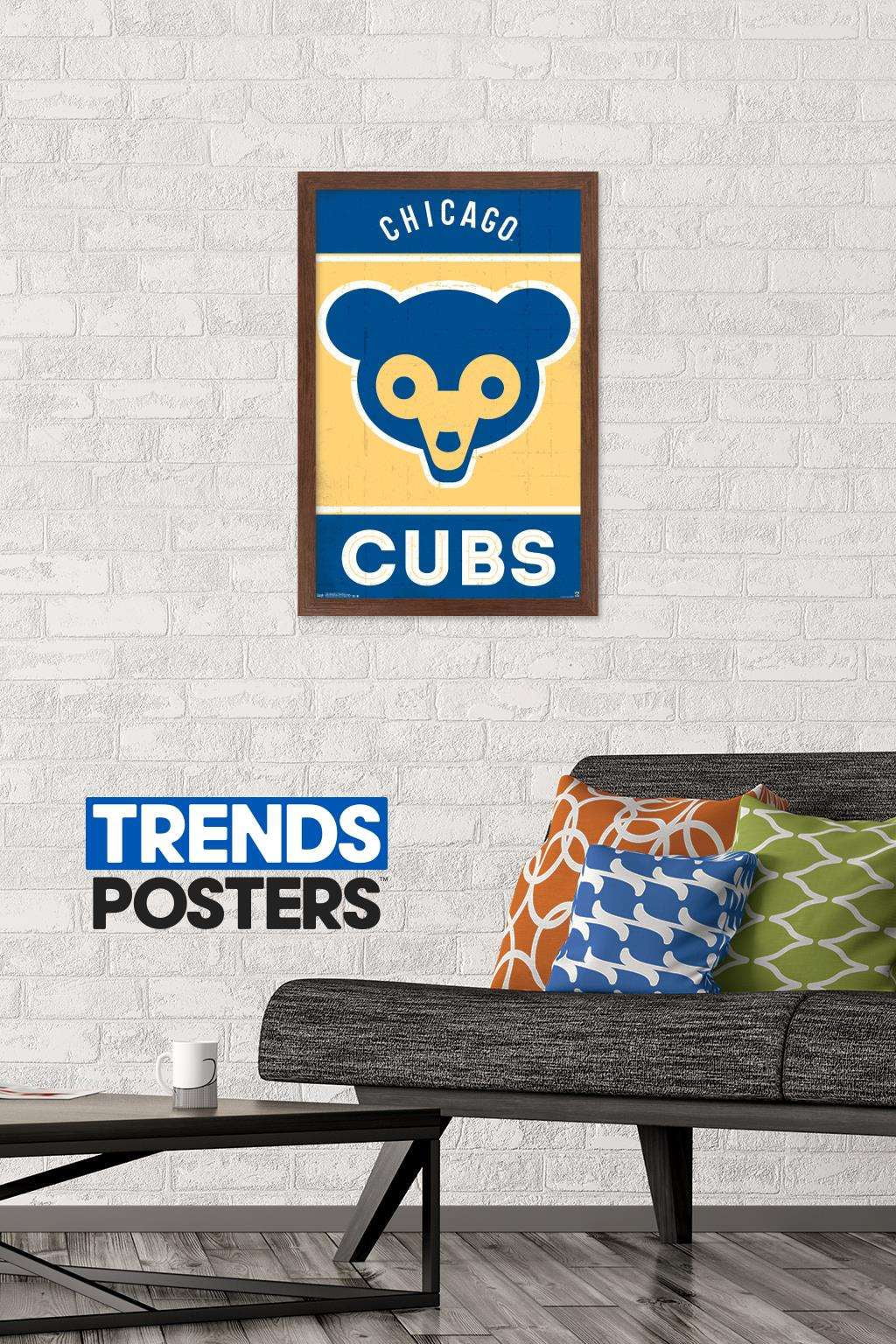 MLB Chicago Cubs - Retro Logo 14 Wall Poster, 14.725" x 22.375", Framed