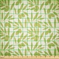 thumbnail image 2 of Ambesonne Botanical Fabric by the Yard Microfiber, Olive on Leafy Branches, 1 Yard, Avocado Green Ivory, 2 of 2