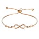 thumbnail image 1 of 8 Forma Rhinestone Pulsera Pulsera de cadena de fantasía para las niñas Cadena Ajustable Charm Pulsera Cumpleaños Sorpresa Regalo para Mujer Niñas, 1 of 5