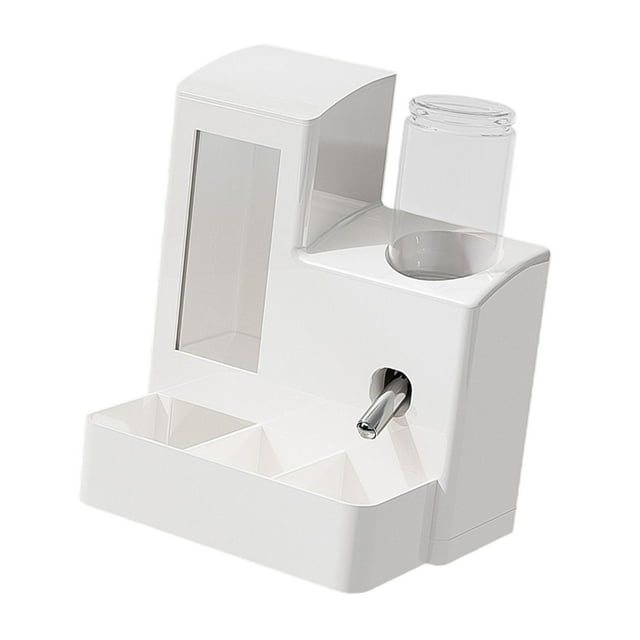 Alimentador automático para hámster 3 en 1, dispensador automático, suministros para mascotas, accesorios portátiles Botella blanca de 80 ml