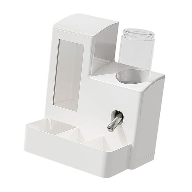 Alimentador automático para hámster 3 en 1, dispensador automático, suministros para mascotas, accesorios portátiles Botella blanca de 80 ml