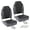 Black+Gray, variant on Pinypikaka High Back Boat Seats Set of 2 Marine Seats, Fold-Down Fishing Boat Chair with Thickened Sponge Padding and Hinge for Sightseeing Boat, Speedboat, Canoes