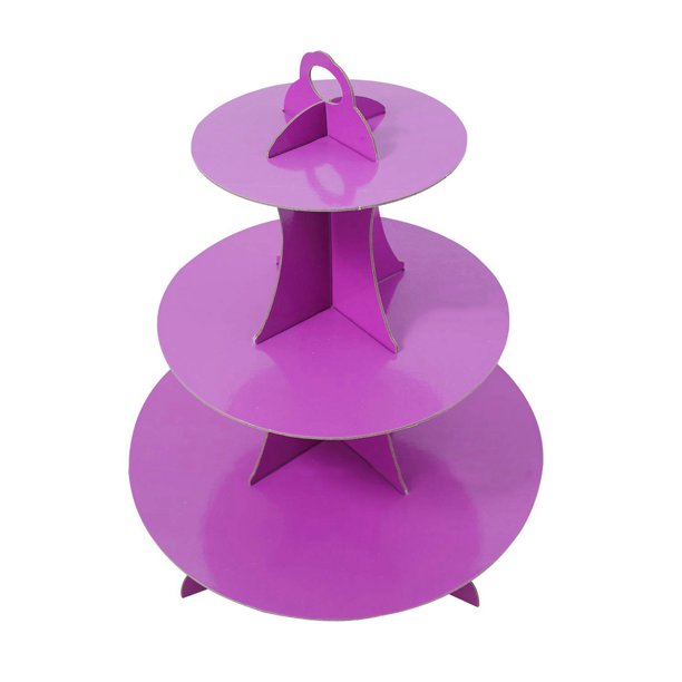 TRKIYQC Soporte redondo para cupcakes de 3 niveles, soporte de postre de cartón reutilizable para bodas, cumpleaños, baby shower TRKIYQC casual