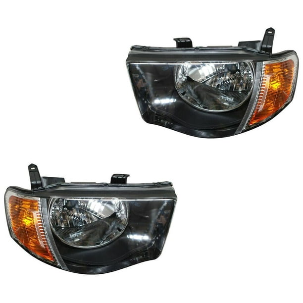 PAR FAROS color ambar - Compatible con Mitsubishi L200 2008 - 2013 GEN Genérica .