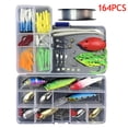 thumbnail image 1 of 164Pcs Fishing Lure Set Kit Soft And Hard Lure Baits Tackle Set Freshwater Box, 1 of 6