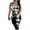 Black womens dresses, variant on Wycnly Womens Dresses Night Party Club Sexy Basic Bodycon Tank Knee-Length Dresses Casual Floral Print Scoop Neck Sleeveless Midi Summer Dress White l Under $5